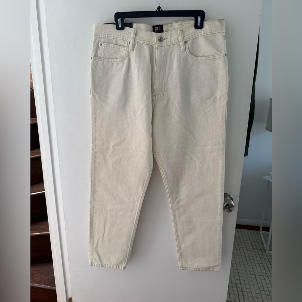 NWT BDG Men’s Dad Fit Cream Jeans 34x32